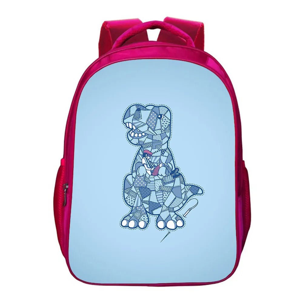 Dinosaur School Bag Backpack Teens Storage Bag Travel Bags 16 Inches