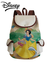 Princess Printed Backpack Sweet Snow Casual Book Bag Large Capacity