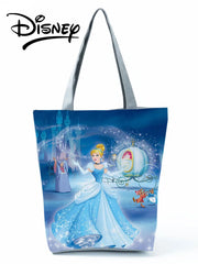 Princess Snow Printed Handbags Cartoon Shoulder Bag Women Shopping
