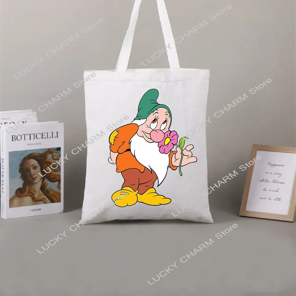 Snow White Canvas Shoulder Bag Waterproof Handbag