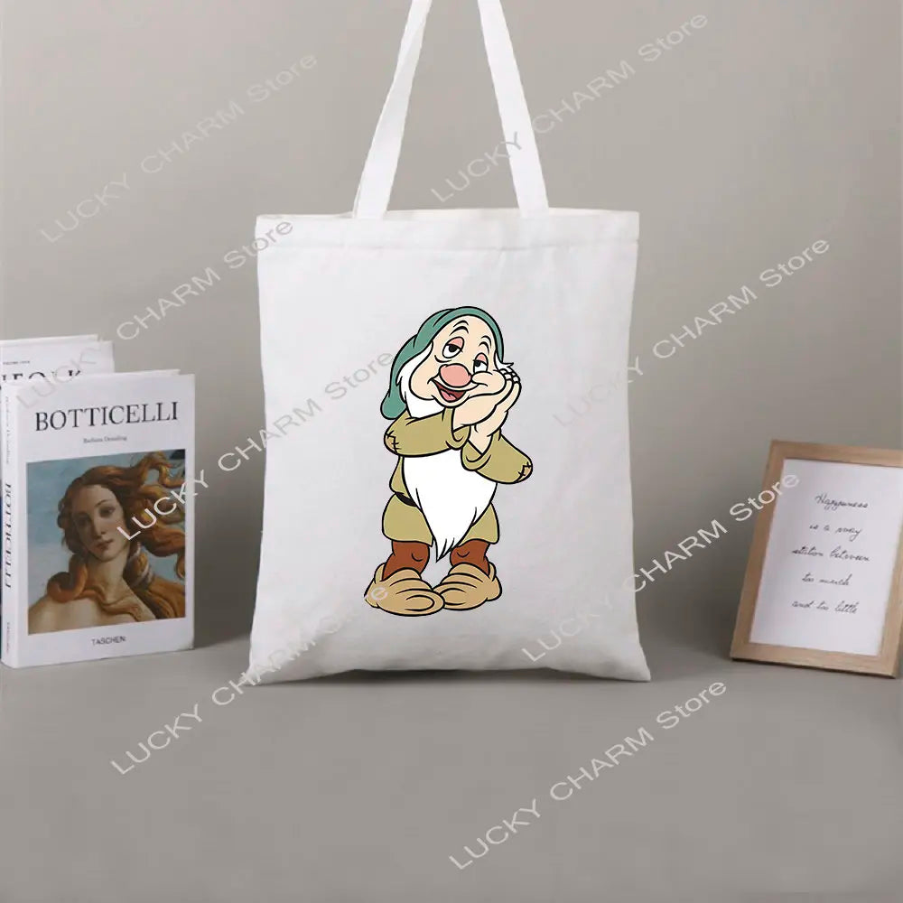 Snow White Canvas Shoulder Bag Waterproof Handbag