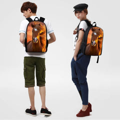 Cat Printing Backpack 16 Inch Women Backpack School Bag For Girls