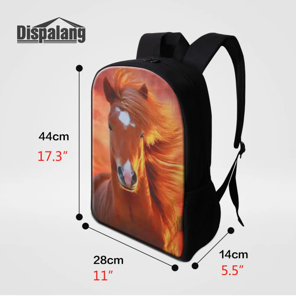 Whale Animal Print Backpack for Kids Casual Shoulder Bags