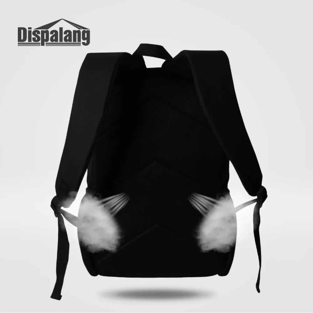 Whale Animal Print Backpack for Kids Casual Shoulder Bags