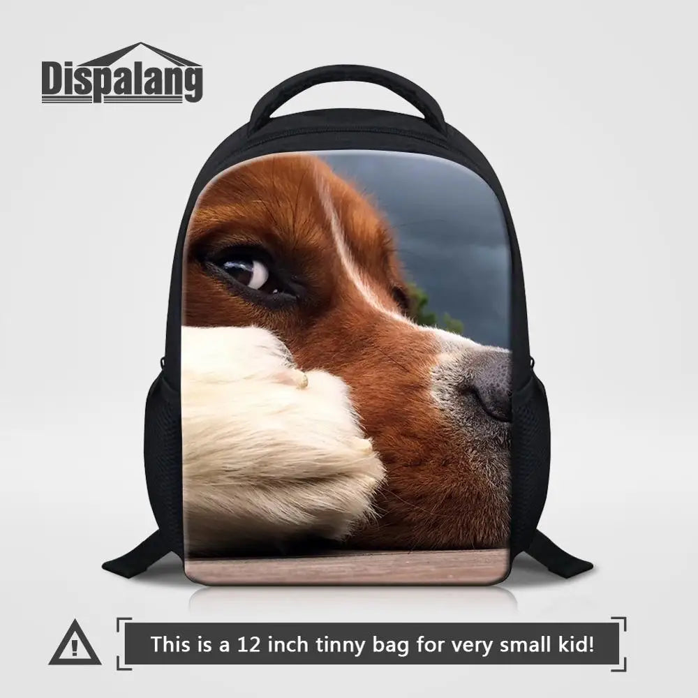 Dog Children Mini Backpacks Kindergarten Schoolbag 3D Animal Print Kids Small Sc