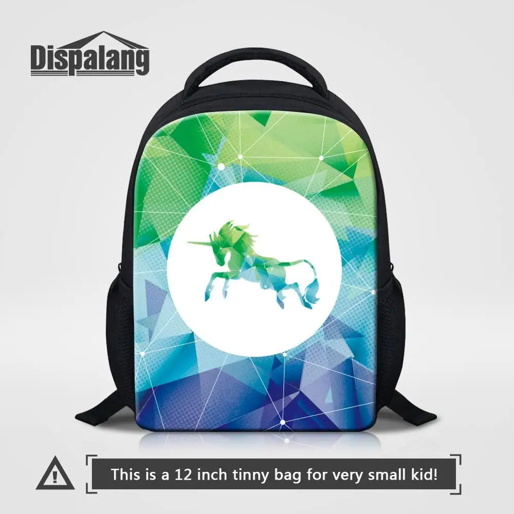 Unicorn Rainbow Print Preschool Backpack 12 inch Book Bag