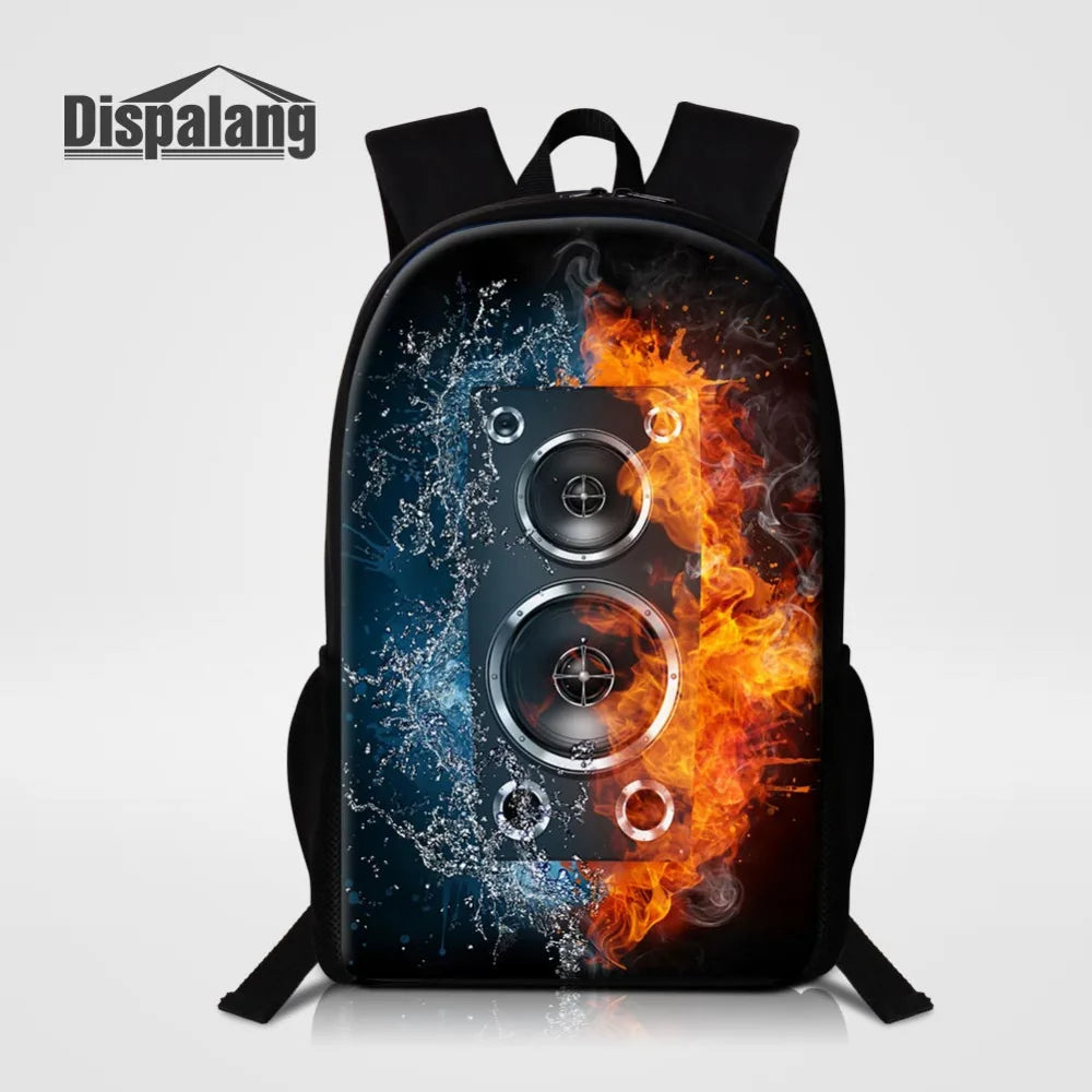Flame Printing Kids School Backpack Large Schoolbags Mochila Infantil