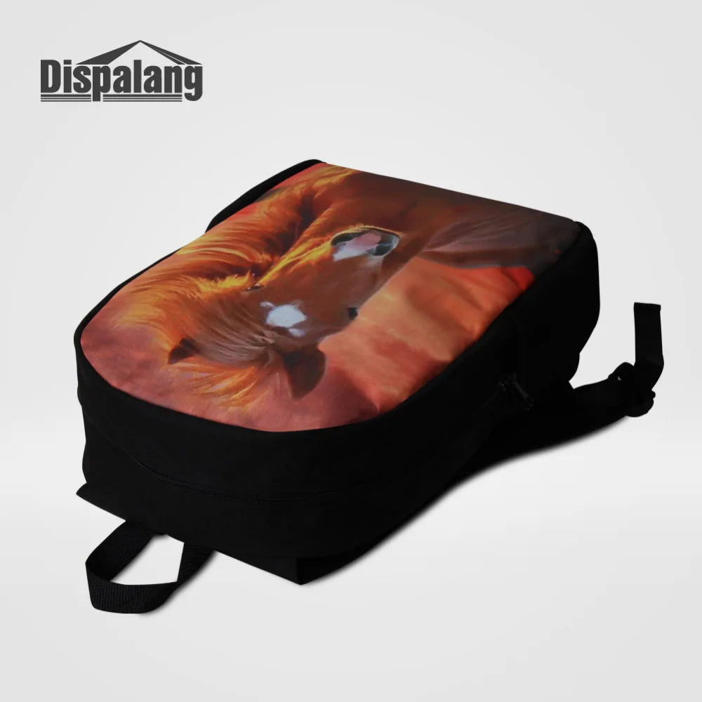 Handprint Printing School Bags Footprint Backpacks for Women Men Mochila
