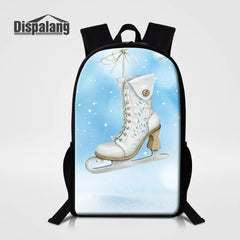 Ice Skating Girl Kids Backpacks Middle School Bags For Teenager