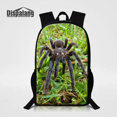 Spider Printing Kids Backpacks Animal School Bags for Teenage College Student
