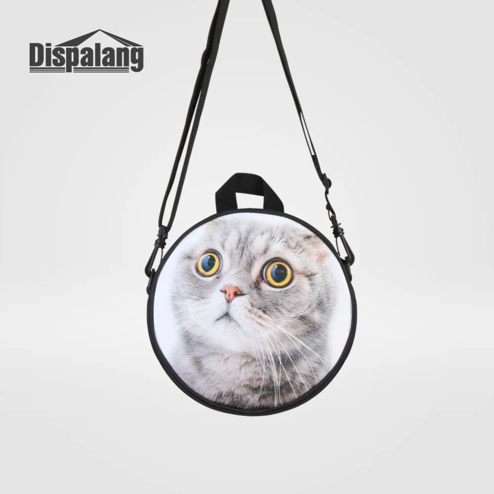 Princess Crown Circular Messenger Bag for Girls