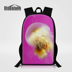 Jellyfish Print School Backpack for Teens Girls Boys