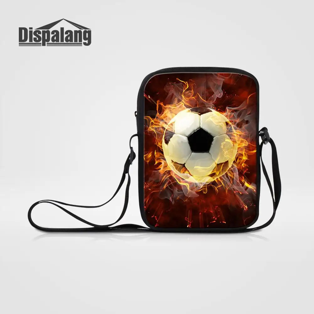 Mini Lady Cross Body Bag Soccer Footballs Print Women Messenger Bag