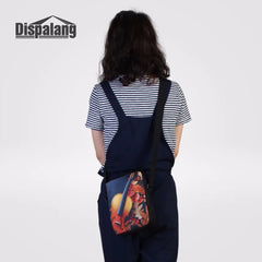 Mini Lady Cross Body Bag Soccer Footballs Print Women Messenger Bag