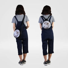 Universe Galaxy Women Mini Round Backpack Girls School Bags