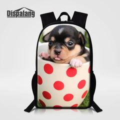 Women Backpack Dog Animal Print School Bags Large Capacity