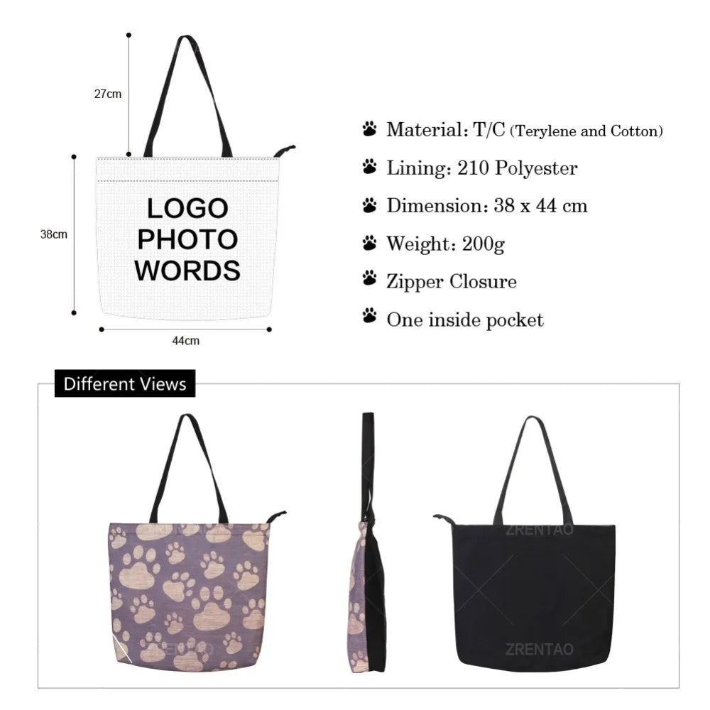 Eagle Printed Canvas Tote Bag for Lady Animal Parrot