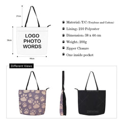 Eagle Printed Canvas Tote Bag for Lady Animal Parrot
