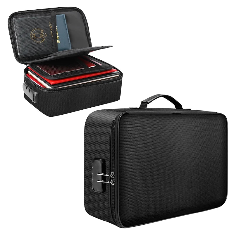 Fireproof Document Organizer Bag 4-Layer Large Space