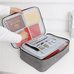 File Holder Briefcase A4 Folder Men Women Bag Passport Home Safe Storage