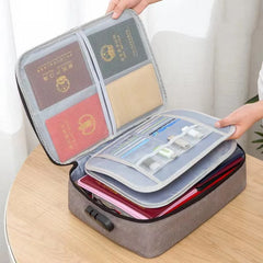 Feather Print Briefcase Organizer Waterproof Bag