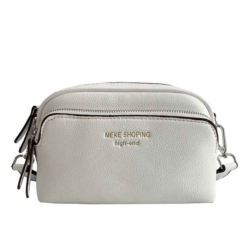 Double Layer PU Leather Crossbody Bags for Women Small Shoulder Purses