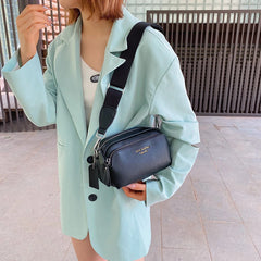 Double Layer PU Leather Crossbody Bags for Women Small Shoulder Purses