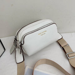 Double Layer PU Leather Crossbody Bags for Women Small Shoulder Purses