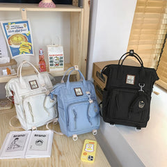 Double Zipper Women Backpack School Bags Student Shoulder Bag Laptop Mochila