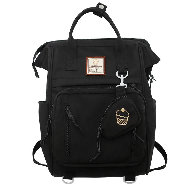 Double Zipper Women Backpack School Bags Student Shoulder Bag Laptop Mochila