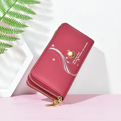 Double Zipper Wallet Women's Large Capacity Hand Bag
