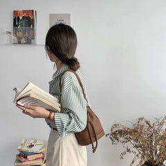 Drawstring Bucket Bag Autumn Winter Solid Textured Casual Messenger