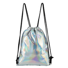 Reflective Drawstring Laser Backpack for Women