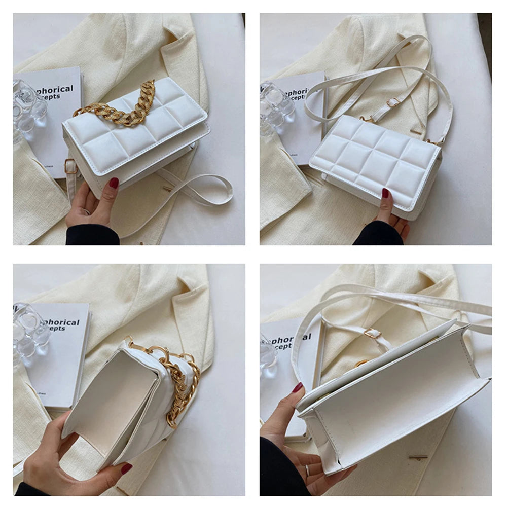 Rhombus Square Chain Shoulder Bags for Women