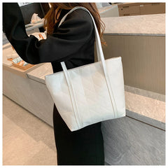 Plaid Stitch Tote Handbags Large Capacity Shoulder Bags