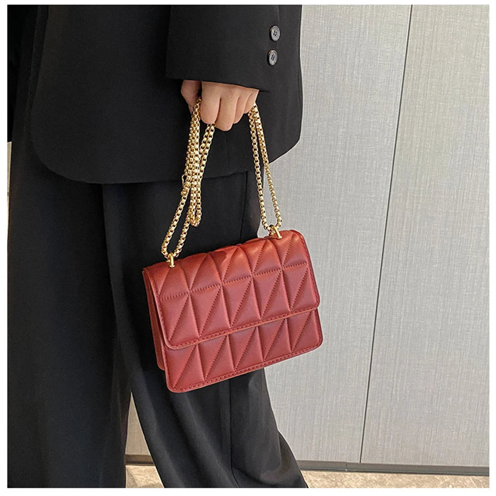 Chain Crossbody Bags Solid High Bag for Women