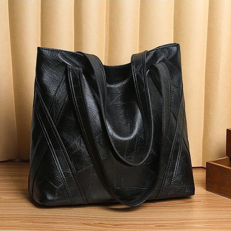 Vintage Shoulder Messenger Bags Casual High Capacity Bucket B