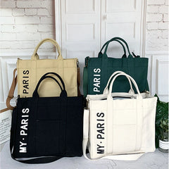 Canvas Shoulder Bags Women's Diagonal Handbags Large Capacity Tote