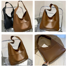Soft Surface Underarm Shoulder Bag Large Capacity for Shopping and Travel