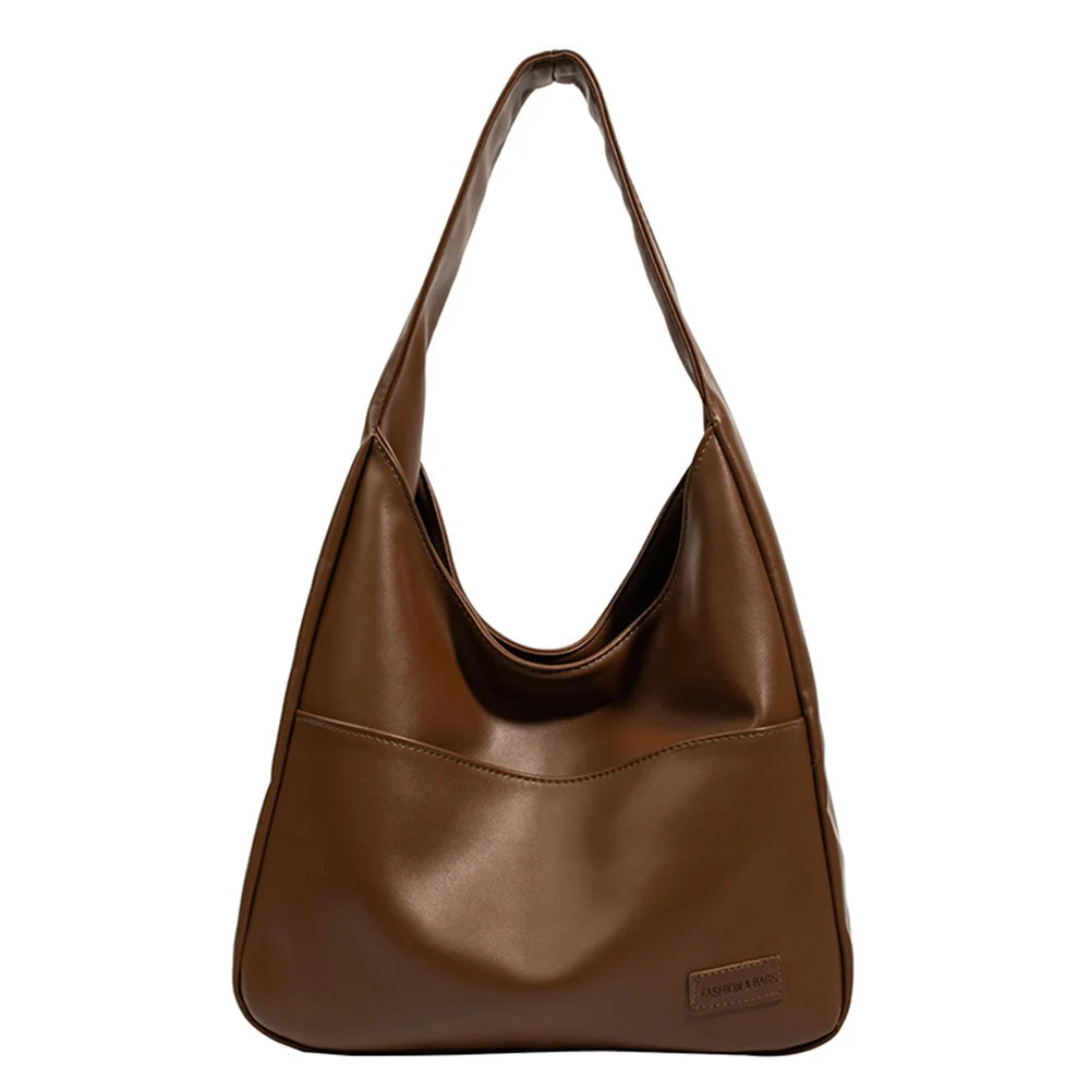 Soft Surface Underarm Shoulder Bag Large Capacity for Shopping and Travel