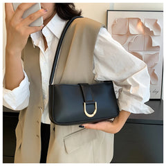Women Shoulder Bags Handbags Square Solid Pu Leather Casual Bag