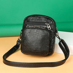 Retro Mini Square Crossbody Bag Soft Leather Diagonal Lady Camera Bag