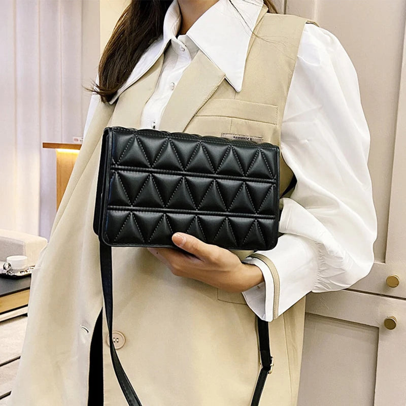 Women's Rhombus Messenger Shoulder Bag