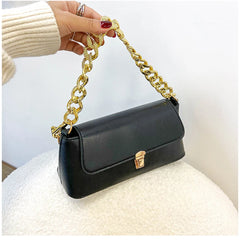 Solid Shoulder Bags Horizontal Square High Bags