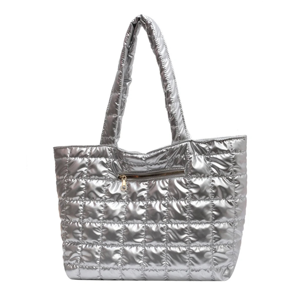 Winter Texture Handbags For Women Cotton Garment Tote Shoulder Bags