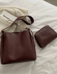 Women Bucket Handbags PU Leather Shoulder Bags Messenger Bags