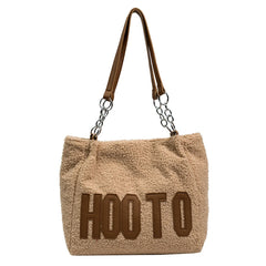 Women Plush Tote Shoulder Bags High Warm Bags