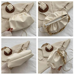 Thick Chain Cloud Handbags Crossbody Bags For Female