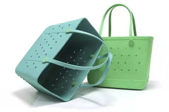 Women's Beach Tote Bag Pool Handbag Hollow Out Washable Solid Candy Bag