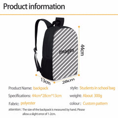 Music Rock Print Backpack School Supplies Laptop Rucksack Mochila
